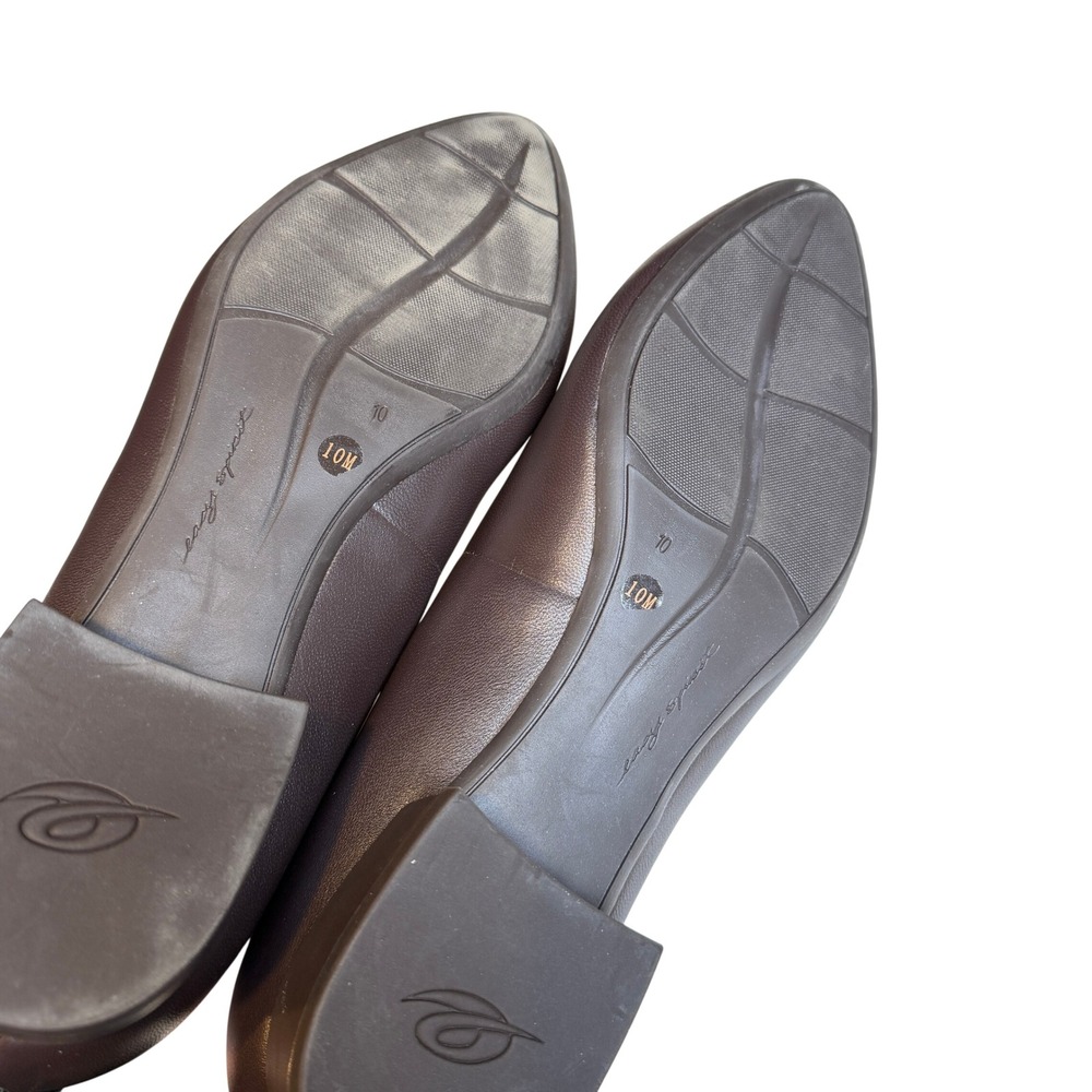 Easy Spirit Women Low Block Heel 10M Pointed Toe Pumps Brown Leather Office - Picture 4 of 8